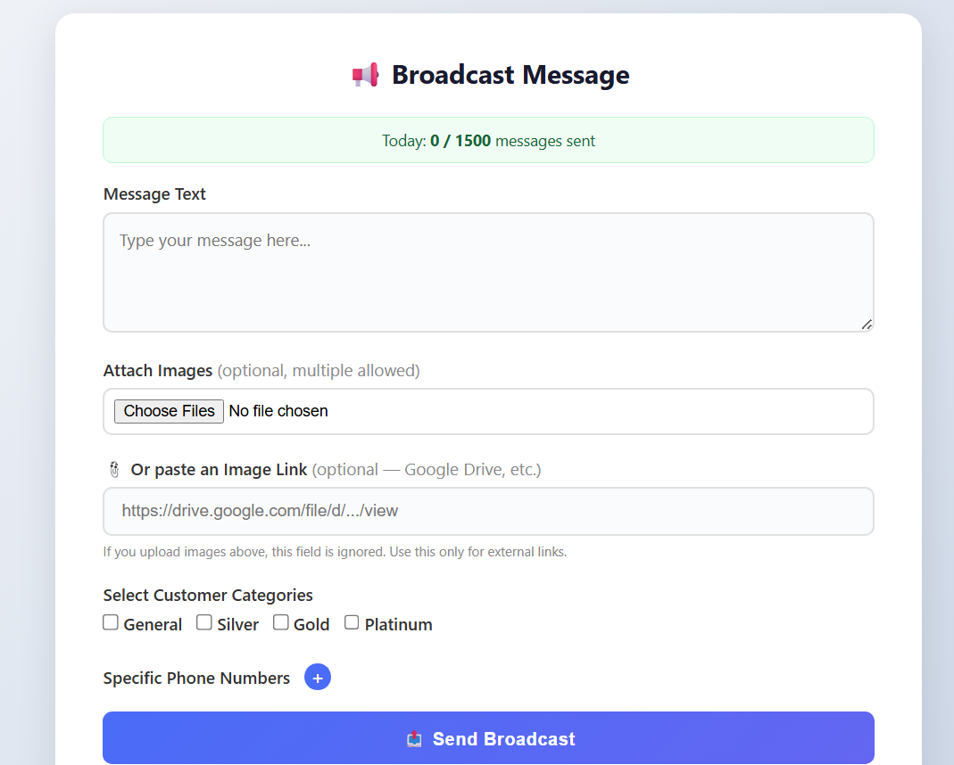 WhatsApp Broadcast