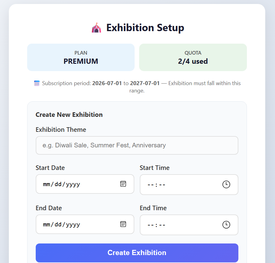 Exhibition Setup