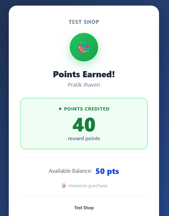 Reward Points